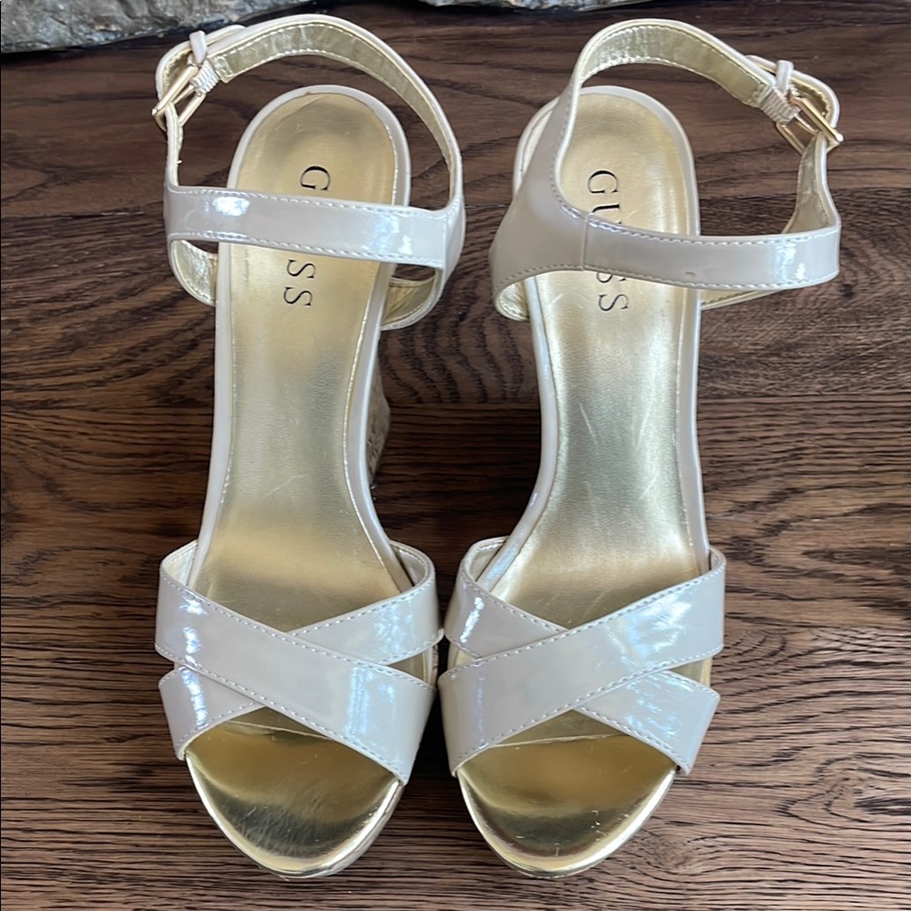 Guess Patent Wedge Sandals - Picture 3 of 9